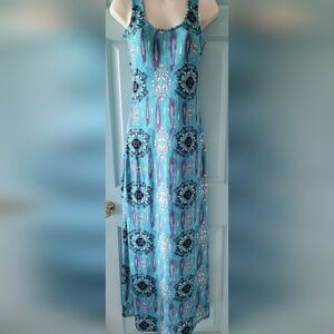 Say What? Turquoise Strappy Back Maxi